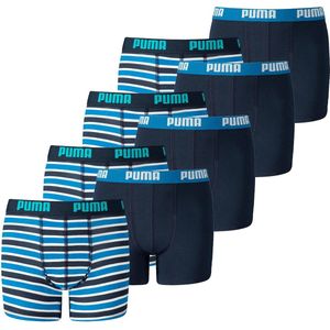 BOXERS 8 PACK Puma Basic Boxer Boxershorts met bedrukte strepen Jongens kinderondergoed