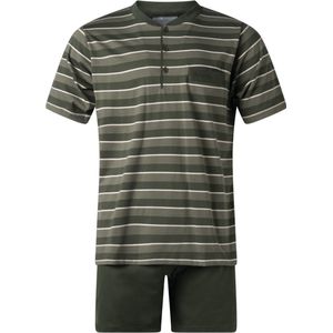 Heren shortama Gentlemen knoop 114253 in groen maat XXL