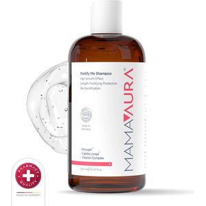 MAMAAURA Fortify Me Shampoo Hair Growth Effect - Krachtige Anti-Haaruitval Shampoo Tegen Haaruitval & Snelle Haargroei met Biotine & DHT-Remmers, Gezonde Hoofdhuid, Klinisch Bewezen Haargroei Stimulator, Dermatologisch Getest - 250 ml