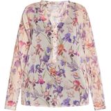 Blouse - Bloemenprint - Blouseshirt - Lange Mouwen - Normale Pasvorm