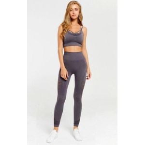 Yoga Beha - Sport BH - Grijs - Naadloos - Fitness - Maat S