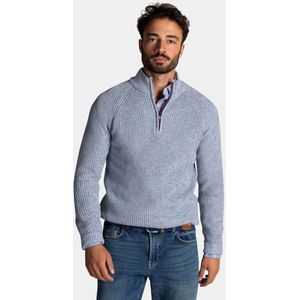 NZA - Blauwe - Katoenen Half Zip Trui