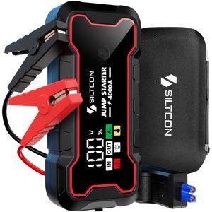 Siltcon - Jumpstarter Voor Auto - 4000A - 24.000 mAh Powerbank - Inclusief Opberghoes