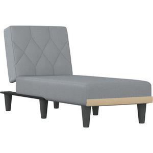 VidaXL Chaise Longue Stof Lichtgrijs