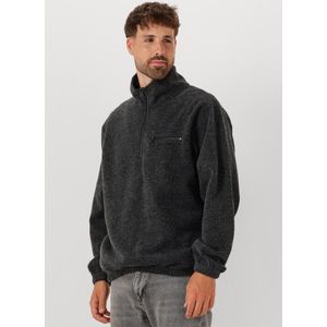 Forét - Elm Half Zip Sweatshirt - Grijs - Heren - Katoen