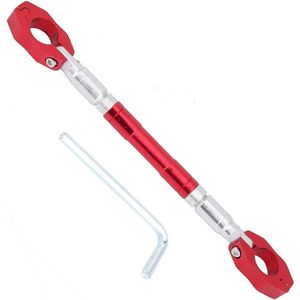 Universal Motorcycle Balance Aluminum Alloy Cross Handlebar Strengthens Lever Rod for Improved Control and Comfort (Red)