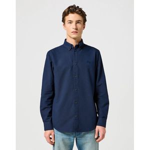 Wrangler - Oxford - Overhemd - Donker Marineblauw - Lange Mouwen