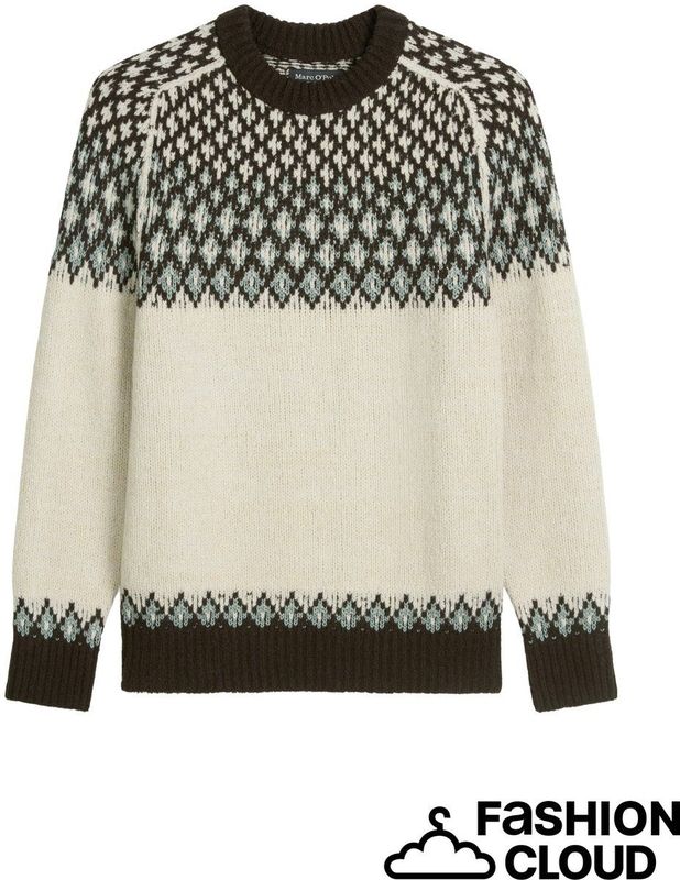 marc o'polo - Heren pull - Maat S - Mannen - Creme - scheerwol