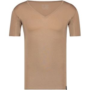 RJ Bodywear Sweatproof T-shirt diepe V-hals (oksels) - beige -  Maat: XL