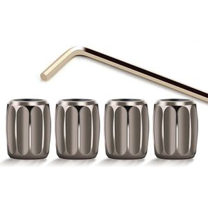 4 stuks diefstalbeveiliging voor autobanden en ventieldoppen - luchtventieldoppen met moersleutel en stofdichte kap voor auto, motorfiets, vrachtwagen en fiets