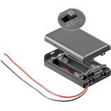 Batterijhouder voor 3 AAA-batterijen - waterafstotend - kabel met open einde