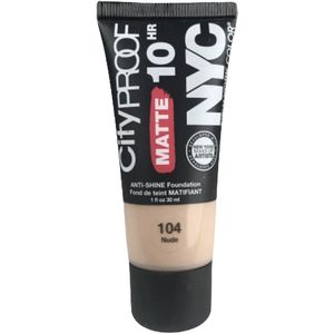 NYC City Proof Matte Foundation 10HR 104 Nude 30ml