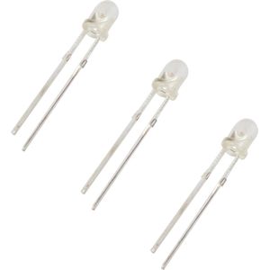 Led assortiment 3 mm. transparant - 400 stuks - 10 kleuren