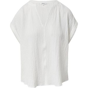 s.Oliver - Blouseshirt - Wit - Losse Pasvorm - Kwartmouw