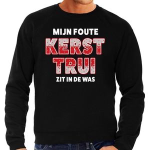 Grote maten foute Kersttrui / sweater - Mijn Kerst trui zit in de was - zwart voor heren - kerstkleding / kerst outfit XXXL