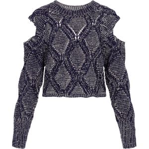 myMo - ROCKS - Trui - Navy / Grijs - Lange Mouw - Normale Pasvorm