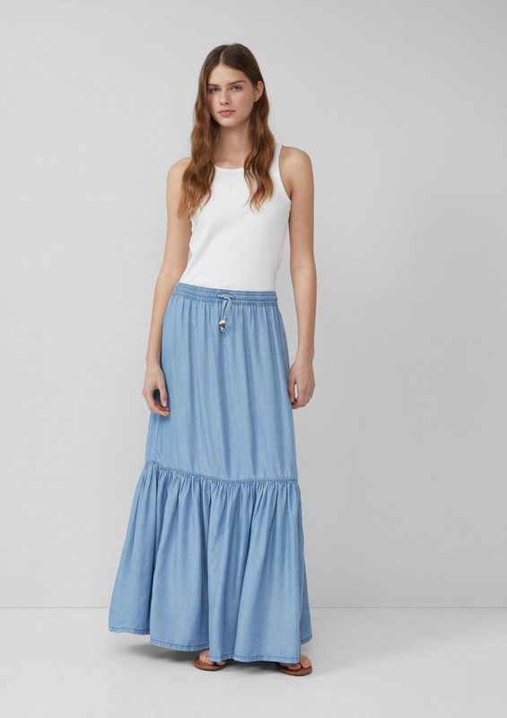Rok - Maxi Denim Rok - Spijkerrok