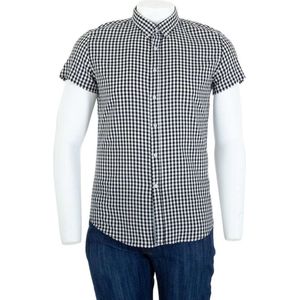 Glo-Story heren overhemd geruit zwart S