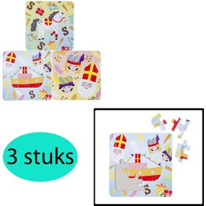 Sinterklaas Puzzel 3 STUKS - Puzzels - Piet - Legpuzzels - STEM - Educatief - Voor Kinderen - Speelgoed - Traktatie voor Kinderen