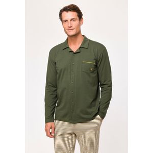 Woody Heren Pyjama donkergroen - maat XL