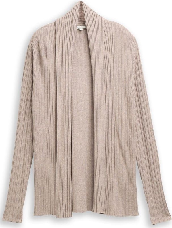 Tom Tailor - Cardigan - Open Vest - Regular Fit - Ribstructuur