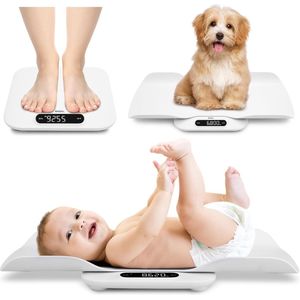 Digitale Weegschaal voor Baby, Huisdier en Volwassenen – Nauwkeurig Tot 180 kg met Automatische Vergrendeling en Rotatie