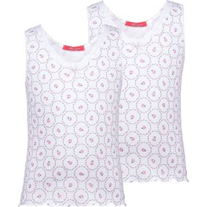 Dames top met geboorduurde print J&C Roze - maat L/XL
