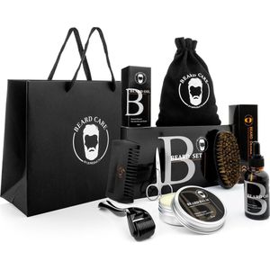 LB Products™ Gift Collection II - Baardverzorging set - Baard roller - Baard Set - Baardolie - Vaderdag Cadeau mannen - Balsem - Kam - Borstel - 50 gr