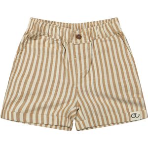 Mattis - korte broek jongens - gestreept - verstelbare taille - bruin - maat 86