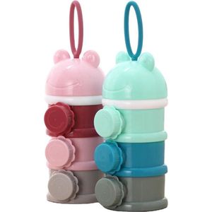Melkpoeder Toren  [2 STUKS]  - Babyvoeding Bewaarbakjes - Melkpoeder Doseerdoosjes - Kraam cadeau - BPA vrij / ROZE