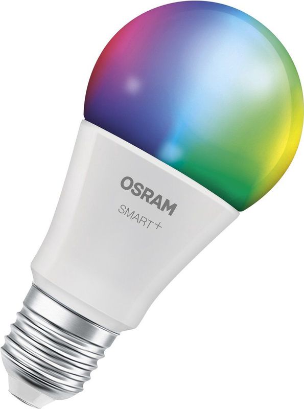 OSRAM SMART+ LED-lamp A75 bolvorm E27 RGBW, multicolor, dimbaar, Matter via wifi, app- en spraakbediening, 9,5 W, 16 miljoen kleuren
