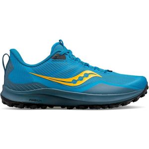 Saucony Peregrine 12 Heren - Sportschoenen - Hardlopen - Trail - blauw/geel