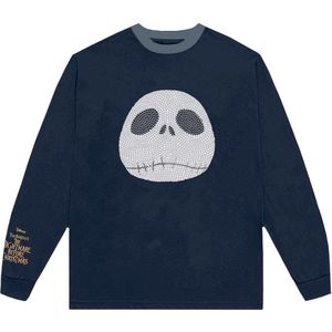 Disney The Nightmare Before Christmas - Rhinestone Jack Longsleeve shirt - S - Blauw