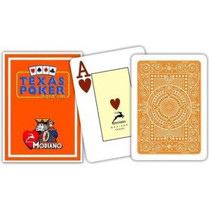 Modiano poker speelkaarten bruin 2 index