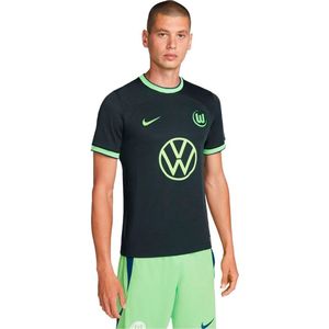 Nike VFL Wolfsburg Dri Fit Stadium Weg 22/23 Kort Mouw T-Shirt Heren - Seaweed / Sub Lime / Sub Lime - M