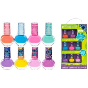 Disney Stitch Nagellakset – 8-delig – Peelable Kindernagellak – Veilige Afpelbare Nagellak in Vrolijke Kleuren – Leuk Cadeau voor Meisjes