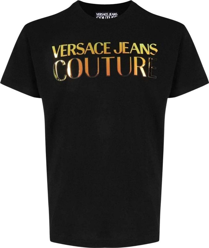 Versace Jeans Couture - Zwart - T-shirt - Heren - Katoen