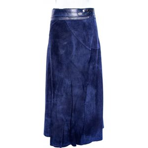 Doenya® maxi omslagrok suede Elegance (blauw)