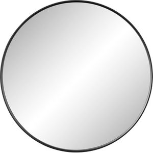 Ben Mimas Ronde Spiegel - Ø 40 cm - Voorgemonteerd - Mat Zwart - Badkamerspiegel - Wandspiegel