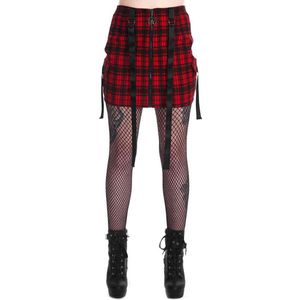 Banned - Kamala Strappy Korte rok - M - Rood