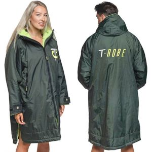 Waterdichte aankleedjas voor volwassenen - lange mouwen heren zwemjas - weerbestendige omkleedponcho