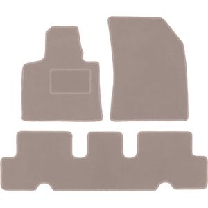 Beige veloursmatten voor: Citroen C4 Spacetourer minivan (2013-2018)