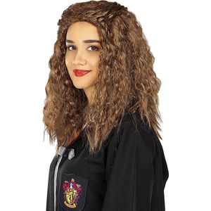 FUNIDELIA Hermelien pruik voor vrouwen Harry Potter - Bruin