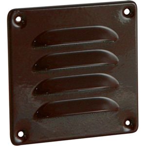 Aluminium schoepenrooster 100x100mm bruin - Ventilatierooster
