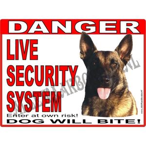 Mechelse Herder 164 Waakbord Danger Live Security System - 15 x 20 cm