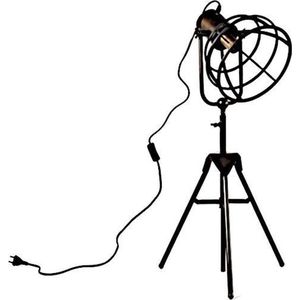 Non-Branded Staande Lamp Janine 123 cm E27 RVS 40W Zwart