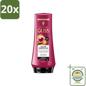 20 x Gliss - Hair Repair - Conditioner voor Kleurbehoud en Glans - 200 ml - Grootverpakking - Kleurbehoud Haar - Glans Haar - Haar Reparatie - Haar Verzorging - Geverfd Haar