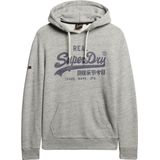 Superdry O-hals hoodie vintage logo grijs - M