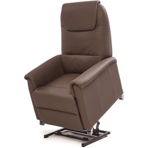 Elektrische Relaxzetel Medicare WZC [sta op stoel] - [bruin kleur] - [wieltjes] - [woonzorgcentrum]