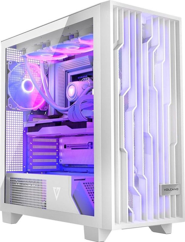 Modecom - Volcano Perun Apex ARGB - Computer Case - Wit